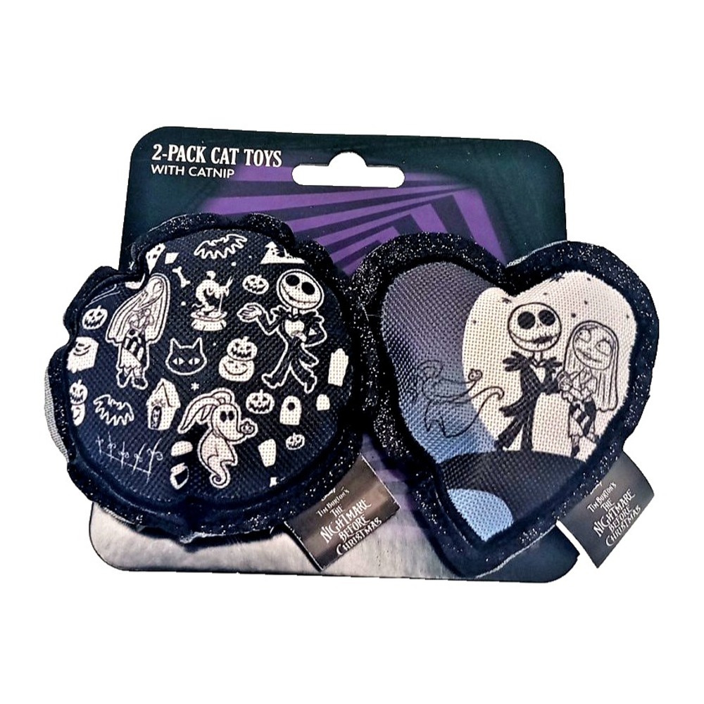 Disney Nightmare Before Christmas Jack Sally Catnip Cat Toys Halloween 2 Pack